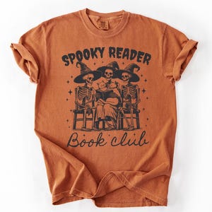 Comfort Colors Spooky Reader Shirt: Halloween Book Club Tee