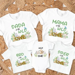 Wild One Safari Birthday Shirt: Family Matching Floral Tee