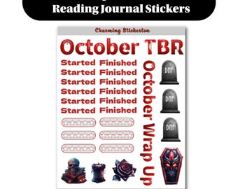 Vampire Gothic Reading Journal Stickers | Romantasy Horror Decor