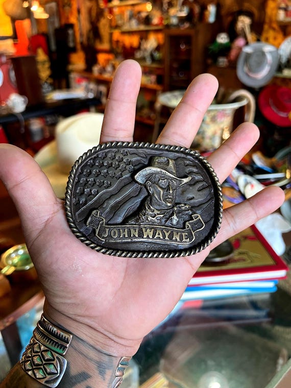 RARE John Wayne Belt Buckle