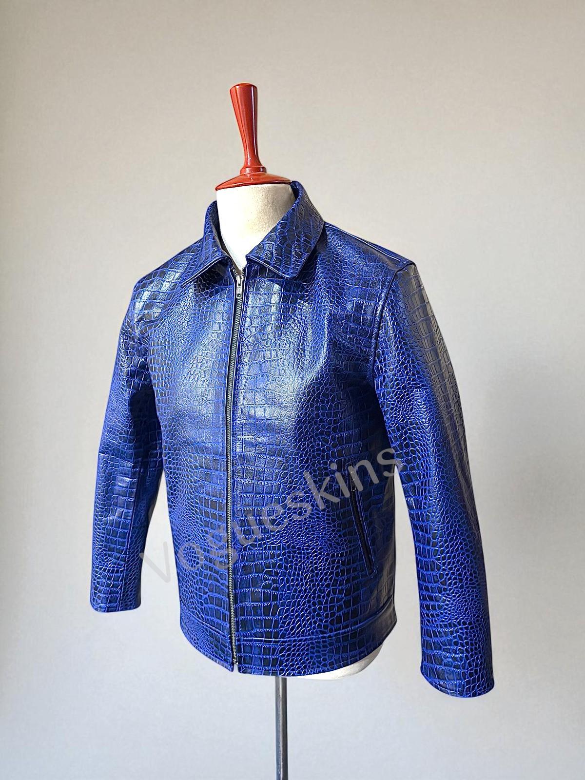 Blue Crocodile Jacket - Etsy