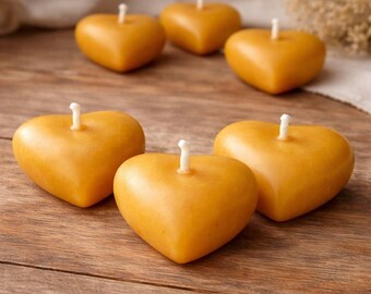 Bienenwachskerzen | romantisches Geschenk | Herz Kerzen | handgemachte Kerzen | kleines nachhaltiges Geschenk | Kerzen aus Bienenwachs
