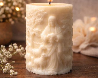 Good Shepherd Jesus Christ Candle – Faith, Guidance, Protection – Christian Home Decor