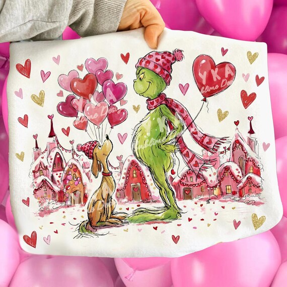 Retro Grinc Valentine Png, Be Mine Png, Vintage Coquette Valentine Png, brushstroke valentine png, Valentine coquette Png, Xoxo Cupid png