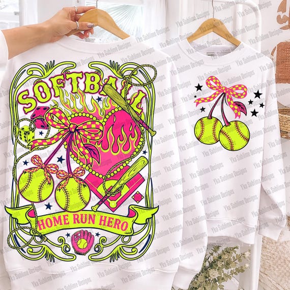 Preppy Softball Png, Softball Home Run PNG, Coquette Softball Bow, Game Day Sublimation Design, Girly Softball, Play Ball PNG, Sports Mom