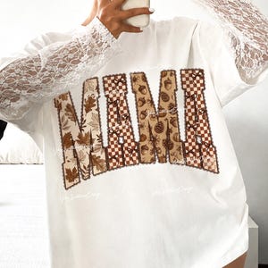 Varsity Fall Mama PNG, Checkered Mama Png, Retro Fall Mama Design, Preppy Mom Fall Png, Vintage Autumn Mama Design, Cozy Fall Sublimation image 6