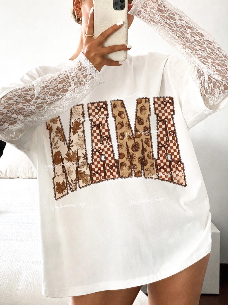 Varsity Fall Mama PNG, Checkered Mama Png, Retro Fall Mama Design, Preppy Mom Fall Png, Vintage Autumn Mama Design, Cozy Fall Sublimation image 6