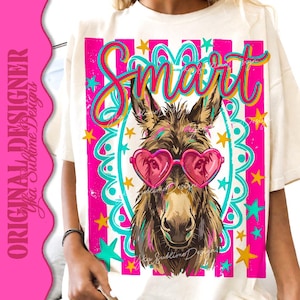 Striped Smart Ass PNG, Smart Donkey Sublimation Design, Preppy Donkey Shirt, Popular Sarcastic Png, Trendy Boutique Design, Sassy Summer Png