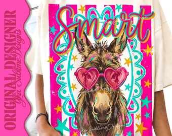 Striped Smart Ass PNG, Smart Donkey Sublimation Design, Preppy Donkey Shirt, Popular Sarcastic Png, Trendy Boutique Design, Sassy Summer Png