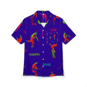 Stop Making Sense Hawaiian Shirt, Talking Heads Inspired Retro Unisex Button-Up