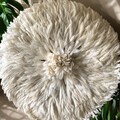 White Feather Juju Hat - Handmade African Boho Wall Decor product logo