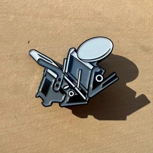 Letterpress Tabletop Platen Press Enamel Pin