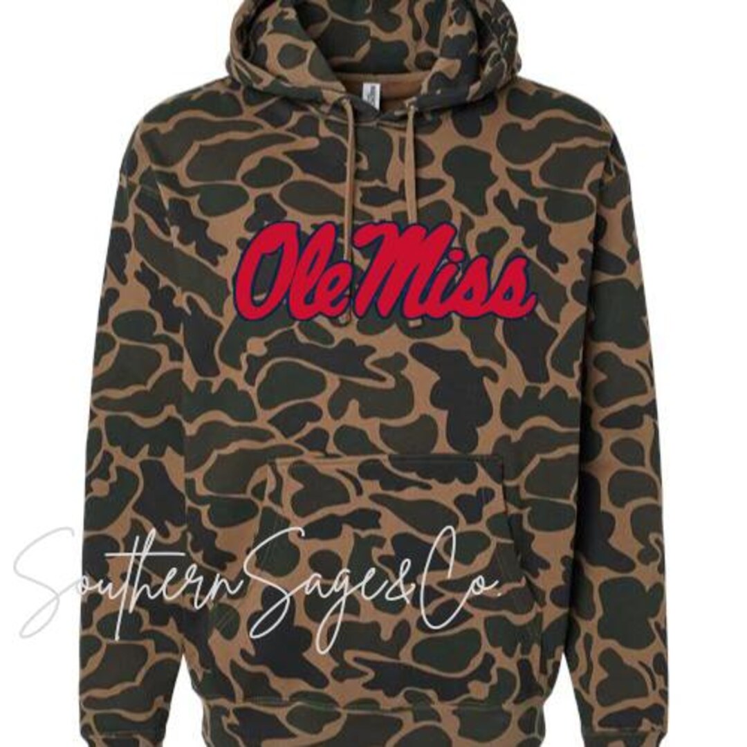Quilted Camo Sweatshirt Hoodie