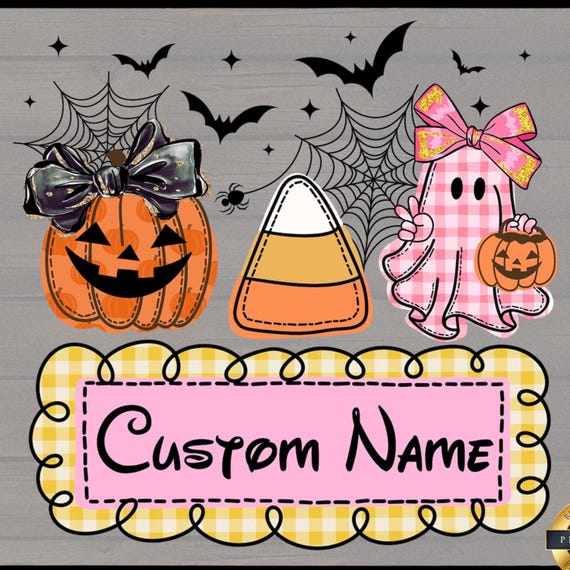 Personalized Halloween Bag for Kids – Custom Name Trick or Treat Tote Bag