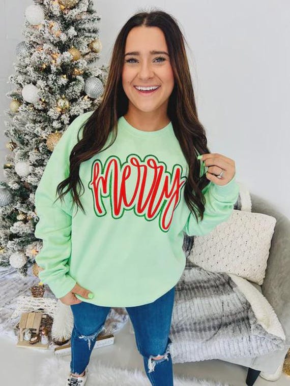 Merry & Cozy Sweatshirt • Cute Christmas Sweater • Winter Holiday Crew