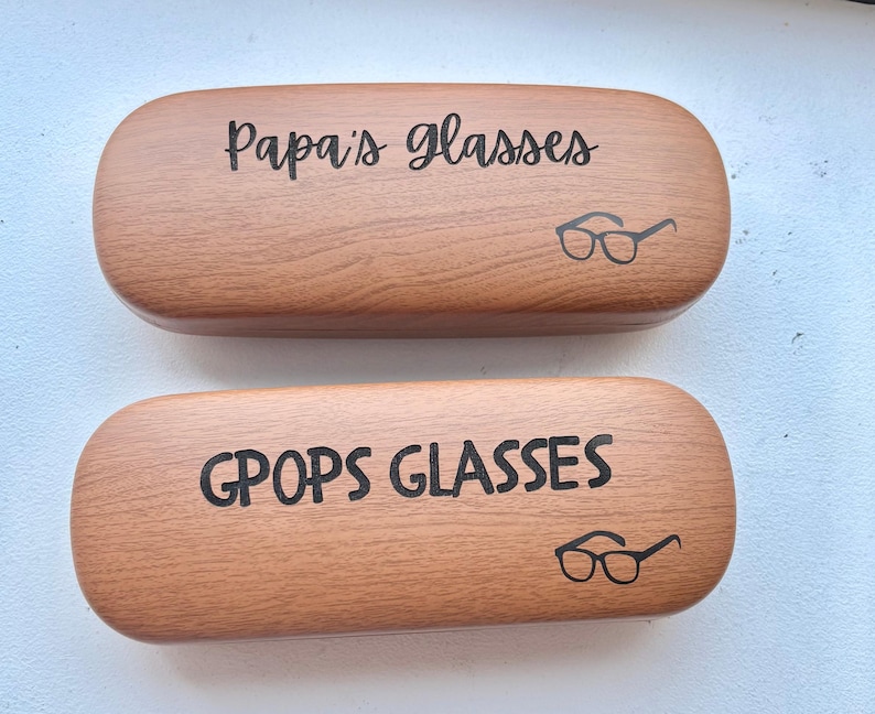 Personalisierte Brillenhülle mit Lasergravur, individuelles Geschenk für Sie und Ihn | Brillenetui mit individueller Gravur Bild 4