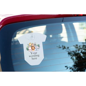 Custom Car Sign, Baby On Board, Children On Board, Child Car Sign, Personalised Car Sign, Custom Wording Car Window Sign, Animals
