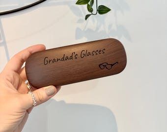 Personalised Laser Engraved Glasses Case, Custom Leather Eyewear Holder, Unique Gift for Him/Her | Custom Engraved Glasses Storage Case