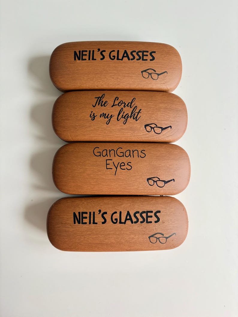 Personalisierte Brillenhülle mit Lasergravur, individuelles Geschenk für Sie und Ihn | Brillenetui mit individueller Gravur Bild 11
