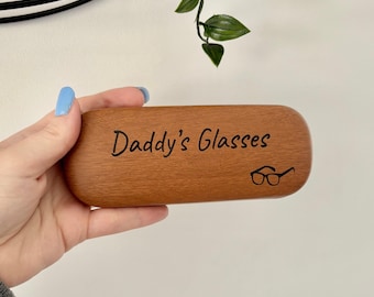 Personalised Laser Engraved Glasses Case, Custom Leather Eyewear Holder, Unique Gift for Him/Her | Custom Engraved Glasses Storage Case