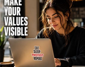 Support Palestine Vinyl Sticker, Free Palestine Laptop Sticker, Pro Palestine Notebook Decal, Bubble-Free Solidarity Sticker