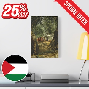 Olive Tree, Palestinian Wall Art, Stretched Canvas