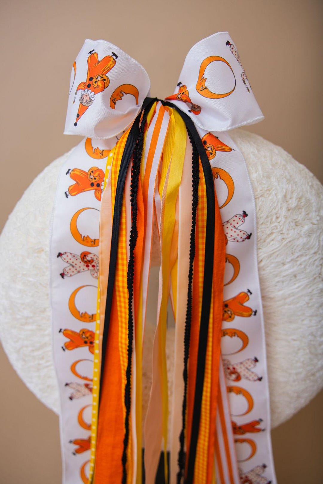 Halloween Ribbon Set: Bundle With Bow Vintage Clowns and Moon for ...