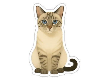 Calico Cat Die-cut Stickers, Cute Cat Sticker for Cat Lovers ...