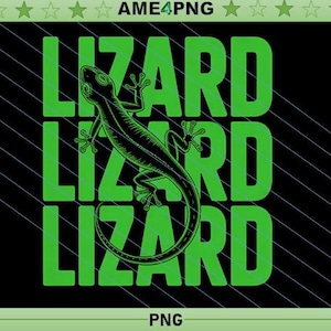 Green Lizard PNG: Reptile Sublimation Design for Crafts