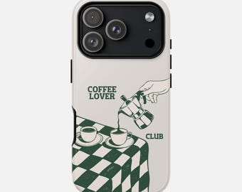 Coffee Lover Club phone case | illustrated pour-over design