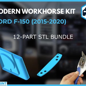 Ford F-150 (2015-2020) Interior Upgrade & Repair Kit | Rear Seat Release, Coin Tray, Switch Panel, Phone Mount | STL 3D Print Files