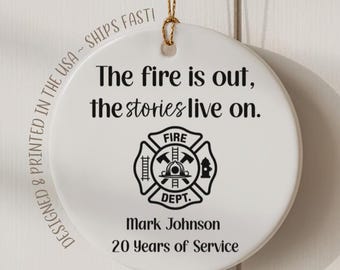 Regalo de jubilación de bombero, Jubilación de bombero, Adorno de jubilación de bombero, Regalos para bombero, Jubilación jubilada, 2025-2026