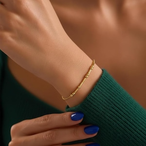 Morsecode, aangepaste armband met naam, verborgen bericht in morsecode, armband met geheime boodschap, kerstcadeau, armband voor stel, Trump-armband