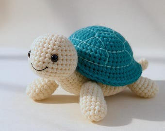 Crochet Turtle Pattern – Easy Amigurumi Sea Turtle Plush PDF – Beginner Friendly | Instant Download
