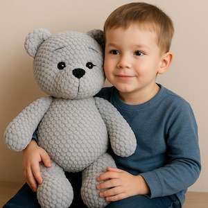 Crochet Teddy Bear Pattern – Plush Amigurumi Bear, Soft Toy DIY, Beginner-Friendly PDF