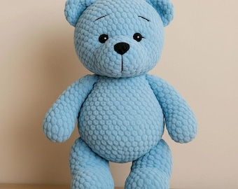 Crochet Teddy Bear Pattern – Plush Amigurumi Bear, Soft Toy DIY, Beginner-Friendly PDF
