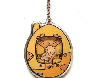 Chaveiro BB-gotchi Glitter Shaker | pronto para envio, Death Stranding