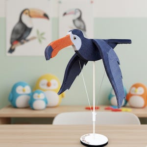 Interaktive Tukan Puppe: Realistische Flügel Flügel Vogel Spielzeug, Schaum Tropisch Kinderzimmer Dekor