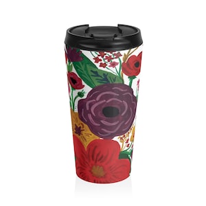 Stainless Steel Travel Mug - Flores G