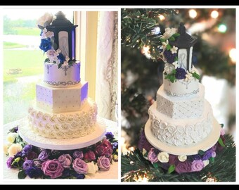3D Wedding Cake Ornament (3 tiers), wedding cake replica, custom wedding gift, Christmas ornament, Valentines day