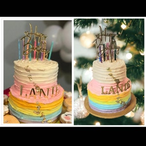 3D BIRTHDAY CAKE ORNAMENTS, Two tiered cake, Polymer clay birthday cake replica