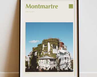 Montmartre Paris Travel Print – Climber Green (Colour Coding Places Collection)