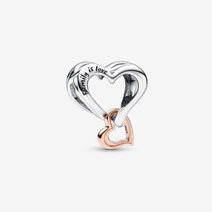 Pandora Moments Tvåfärgad Öppnad Infinity Hjärta Berlock Ale S925