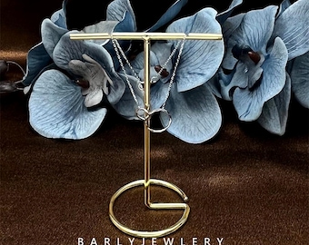 Sterling Silver Double Circle Bracelet – Interlinking Open Circle Bracelet, Perfect for Sisters