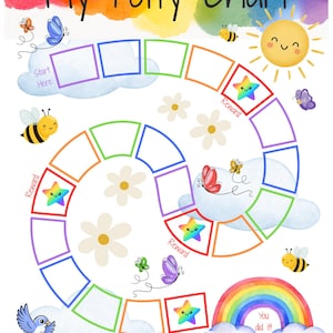 Regenbogen Töpfchen Trainingsspiel, personalisierbar, Kleinkind Belohnungssystem (Digitaler Download)