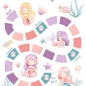 Mermaid Potty Training Chart, Customizable, Toddler Reward System (Digital Download)