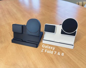 Samsung Galaxy Fold 7 Charging Stand, 3D Printed with Magsafe/Magnetic Charger