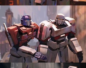 forgive | D-16 & Orion Pax | Transformers One Art Print