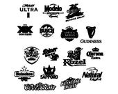 Beer Logo SVG files for laser engraving - Coors light, Heineken, Miller light, Corona, Shiner Bock, Guiness