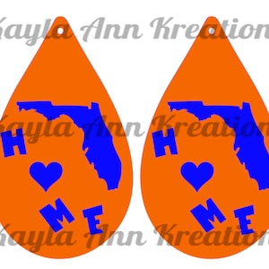 Florida Home Ohrringe SVG-Datei Vorlage